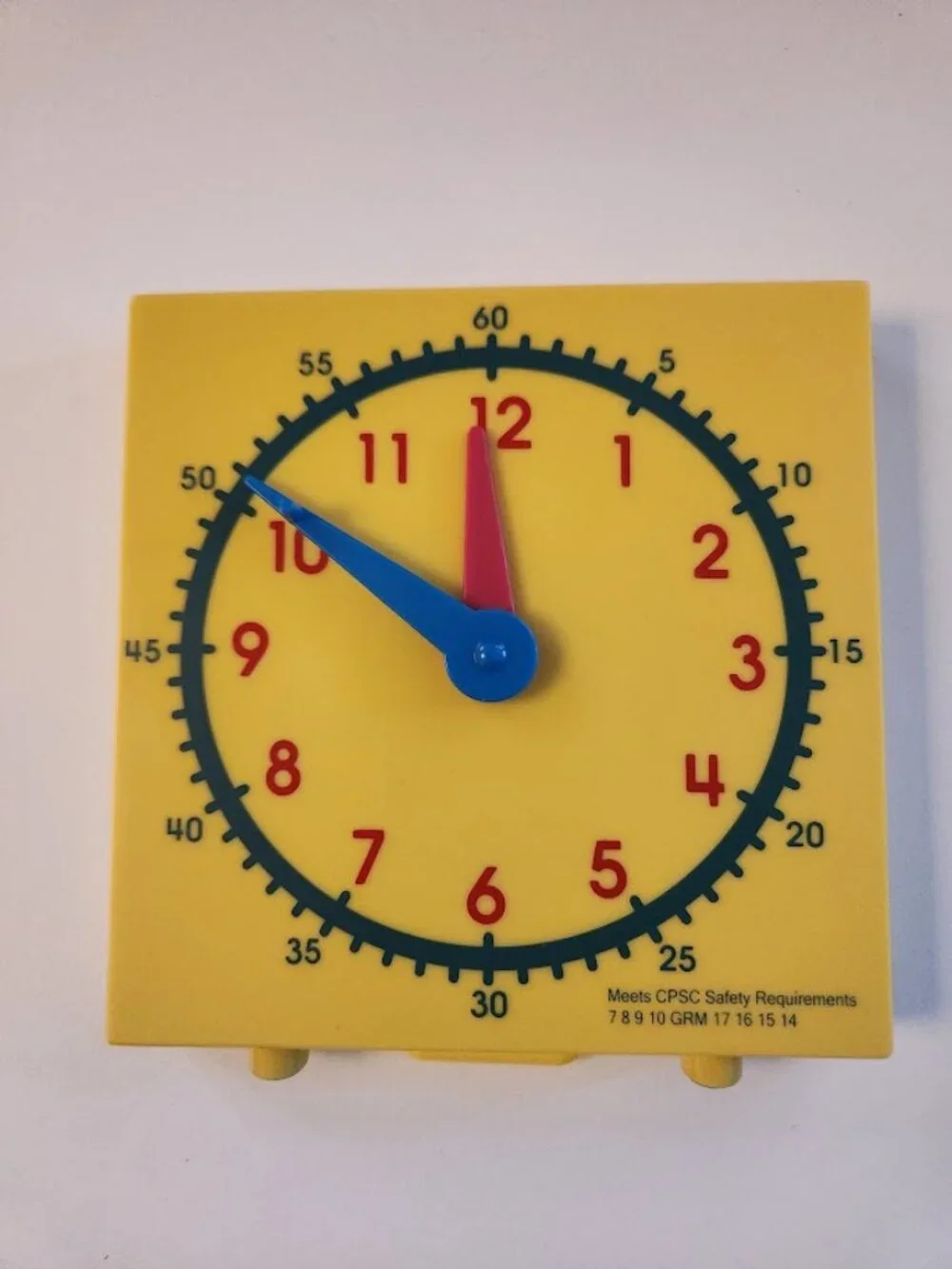 Clock Math Manipulative Teaching Time Plastic Educational Toy Analog Clock Learn